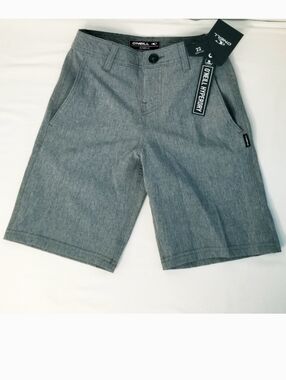 O'Neill Stretch Hybrid Shorts Reserve Heather Grey Boys Size 22" Waist NEW NWT